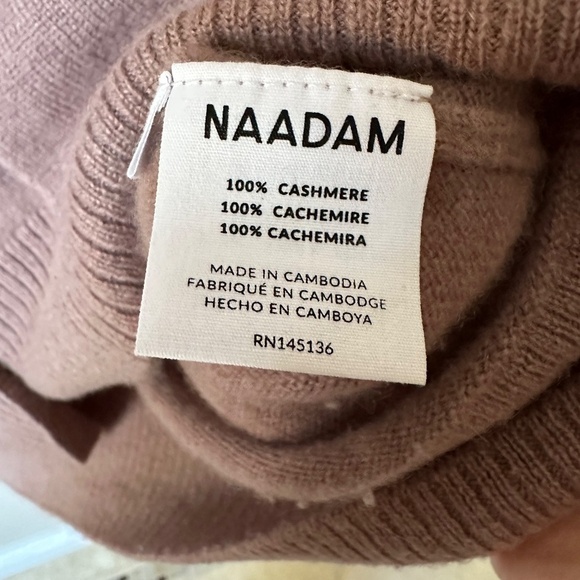 NAADAM Cashmere Boyfriend Cardigan in Mink Size XS - Picture 4 of 11
